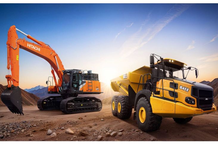 Ditanami Sejumlah Peralatan Canggih, Hal ini Kombinasi ZX490LC-7G lalu Bell B45E dari Hexindo