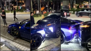 Xpander Cium Ferrari 488 Pista, Warganet: Kok Bisa Kejadian Lagi?