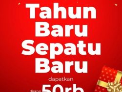 Promo diskon 70% akhir tahun, sepatu murah!