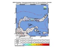 Gempa Guncang Gorontalo Pukul Siang Tadi